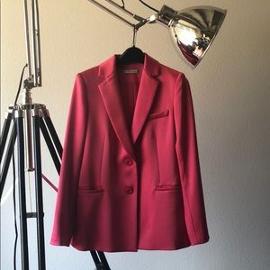 Alice + Olivia pink satin blazer